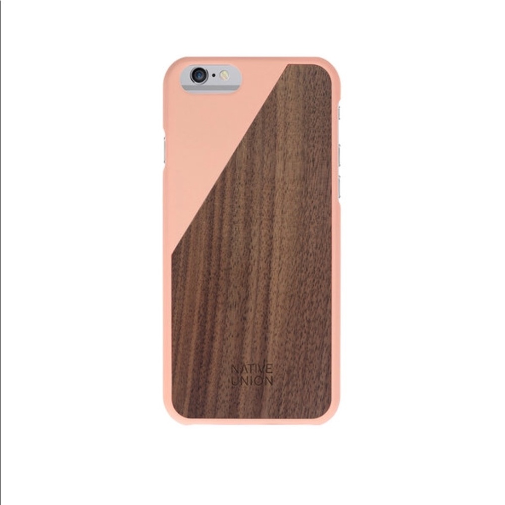 Native Union wood with pink iphone 6/6s case